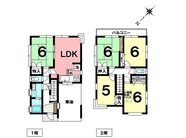 Floor plan. 7.7 million yen, 5LDK, Land area 101.98 sq m , Building area 94.8 sq m