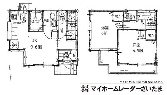 Floor plan. 15.8 million yen, 2LDK, Land area 73.54 sq m , Building area 57.34 sq m   ☆ A few minutes walk to the Ina-cho Memorial Park ☆ Shopping is also a convenient location, JS also not troubled.  ☆ Compact unique cute house