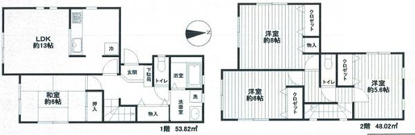 Floor plan. 21.9 million yen, 4LDK, Land area 120.1 sq m , Building area 101.84 sq m