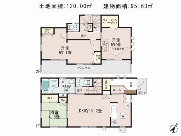 Floor plan. 27,800,000 yen, 3LDK, Land area 120 sq m , Priority to the present situation is if it is different from the building area 95.63 sq m drawings