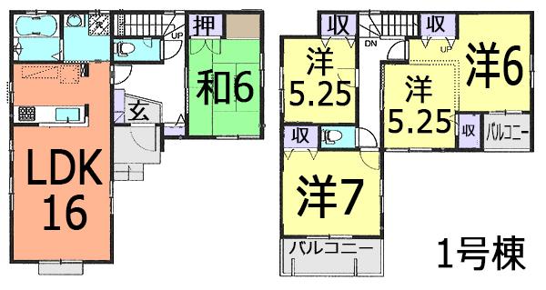 Floor plan. 24,800,000 yen, 4LDK, Land area 112.64 sq m , Building area 112.19 sq m