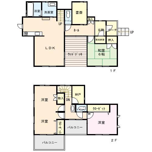 Floor plan. 26,800,000 yen, 3LDK, Land area 142.18 sq m , Building area 99.36 sq m