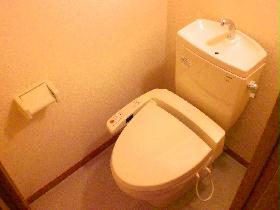 Toilet. It is with warm water toilet seat