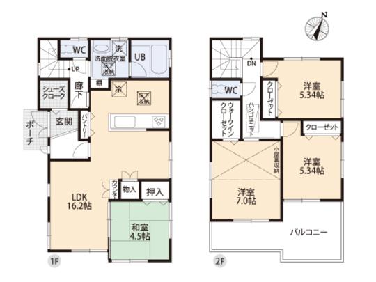 Floor plan. 22,800,000 yen, 4LDK, Land area 122 sq m , Building area 97.5 sq m floor plan