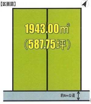 Compartment figure. Land price 32 million yen, Land area 1943 sq m