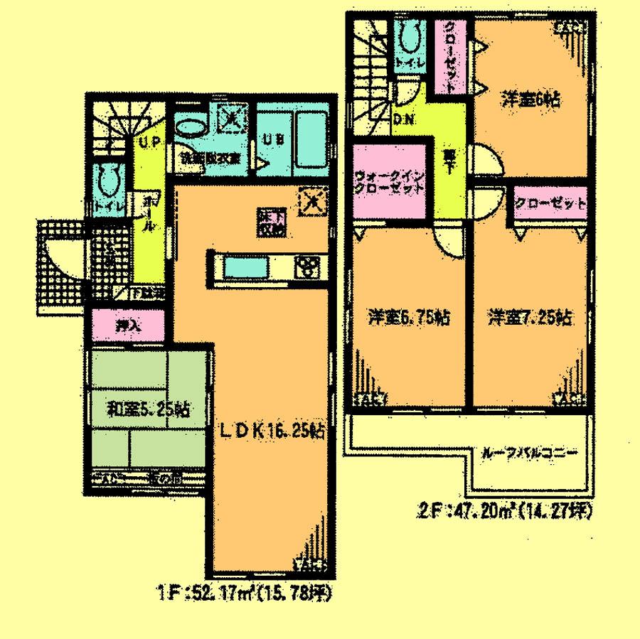 Floor plan. Price 24,800,000 yen, 4LDK, Land area 110.09 sq m , Building area 99.37 sq m