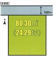 Compartment figure. Land price 4 million yen, Land area 80.3 sq m