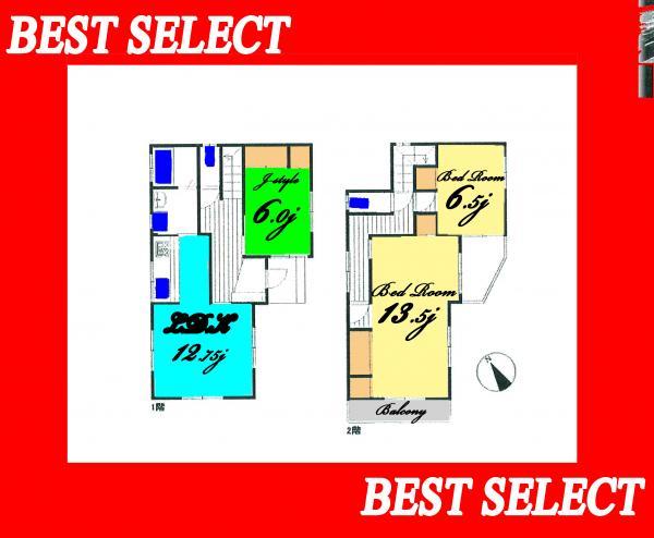 Floor plan. 15.9 million yen, 3LDK, Land area 101.17 sq m , Building area 99.37 sq m