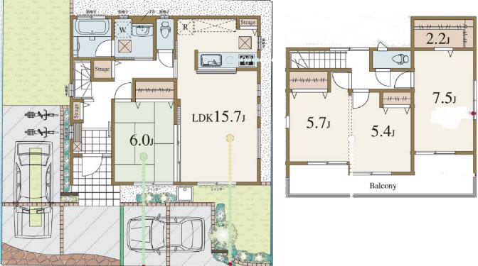 Floor plan. Price 26.5 million yen, 3LDK+S, Land area 140.11 sq m , Building area 101.84 sq m