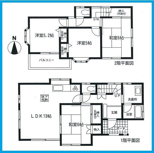 Floor plan. 13.5 million yen, 4LDK, Land area 109.08 sq m , Building area 85.28 sq m