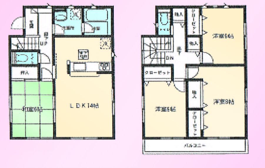 Floor plan. 25,800,000 yen, 4LDK, Land area 188.2 sq m , Building area 98.01 sq m
