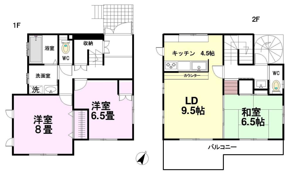 Floor plan. 24,800,000 yen, 3LDK, Land area 159.92 sq m , Building area 95.28 sq m