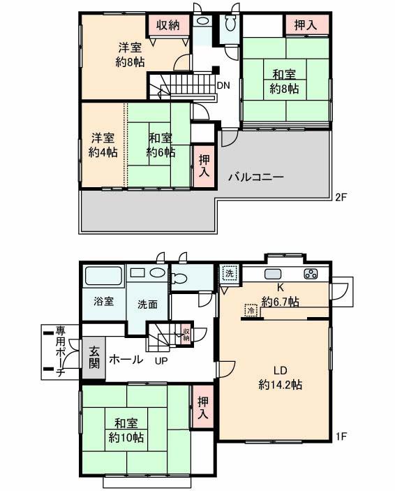 Floor plan. 34,800,000 yen, 4LDK, Land area 232.82 sq m , Building area 145.9 sq m