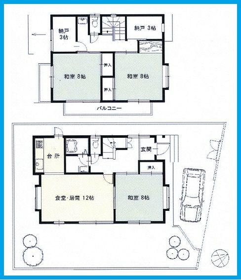 Floor plan. 15.8 million yen, 3LDK+2S, Land area 160 sq m , Building area 110.95 sq m