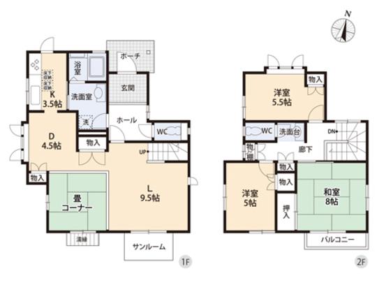 Floor plan. 20.8 million yen, 3LDK, Land area 172.7 sq m , Building area 108.92 sq m floor plan