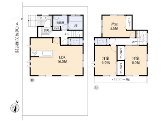 Floor plan. 21,800,000 yen, 3LDK, Land area 103.8 sq m , Building area 82.2 sq m floor plan