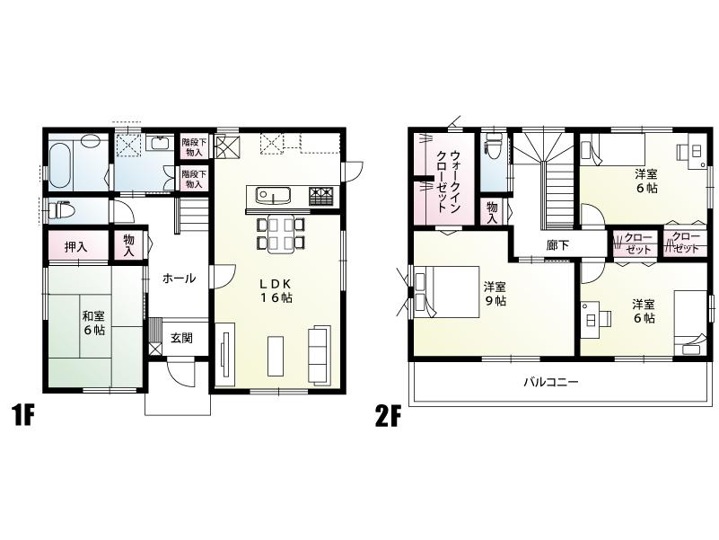 Floor plan. (F Building), Price 27,800,000 yen, 4LDK, Land area 148.48 sq m , Building area 110.13 sq m