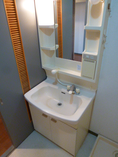 Washroom. Convenient shampoo dresser also in cleaning