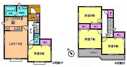 Floor plan. 20.8 million yen, 4LDK, Land area 150.39 sq m , Building area 96.88 sq m