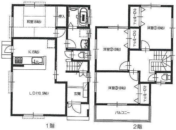Floor plan. 23.8 million yen, 4LDK, Land area 177.02 sq m , Building area 99.95 sq m