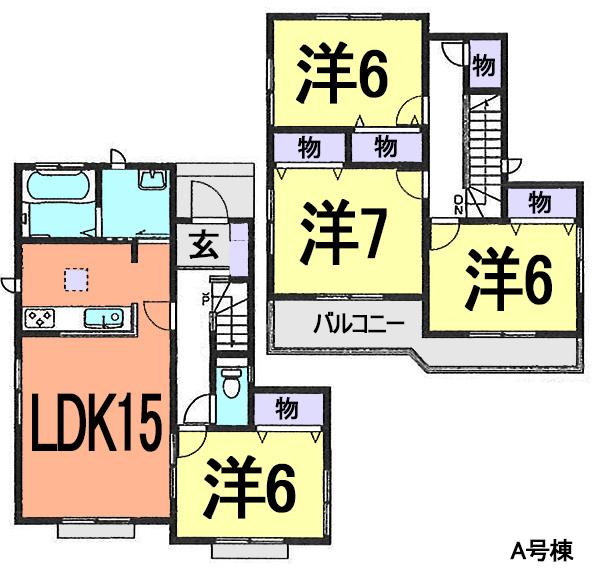 Floor plan. (A Building), Price 20.8 million yen, 4LDK, Land area 150.39 sq m , Building area 96.88 sq m