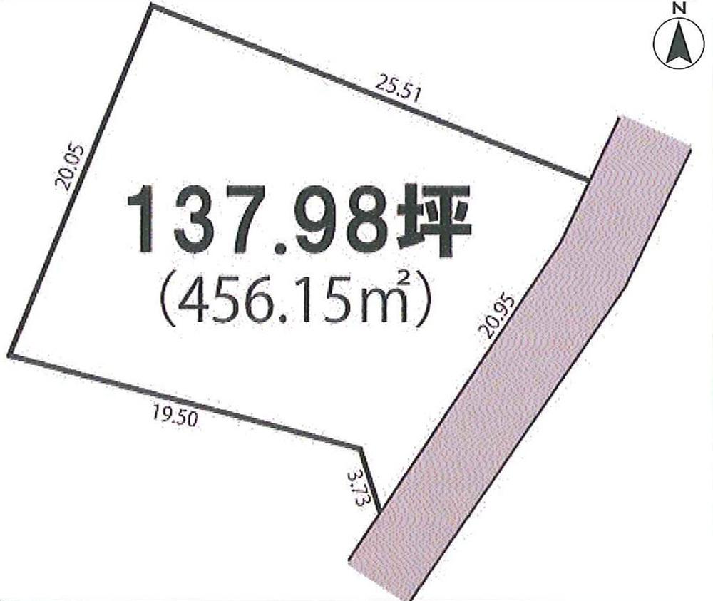 Compartment figure. Land price 8.2 million yen, Land area 456.15 sq m