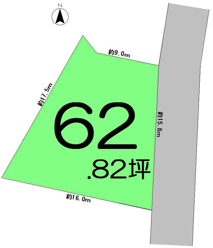 Compartment figure. Land price 8.5 million yen, Land area 207.68 sq m