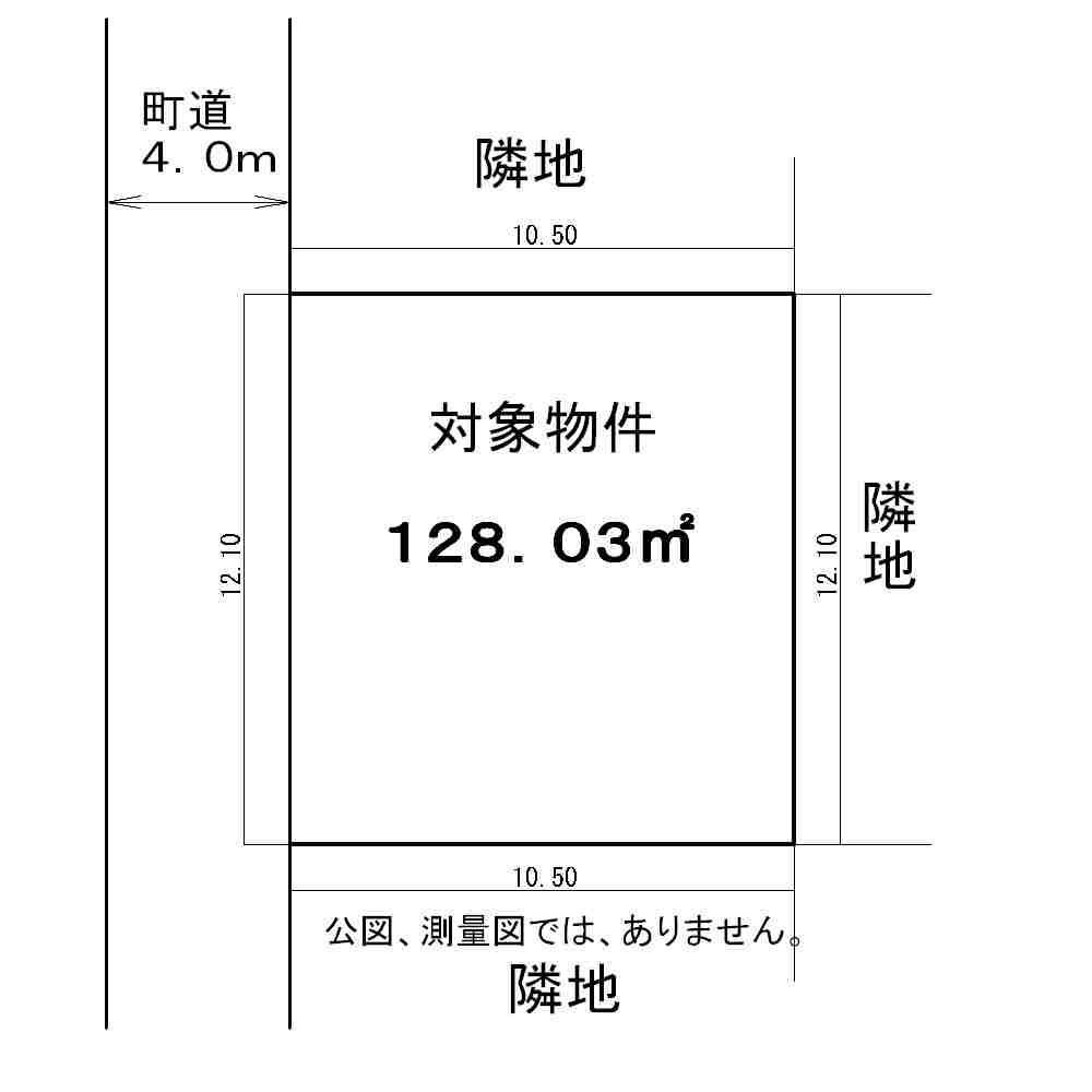 Compartment figure. Land price 4 million yen, Land area 128.03 sq m