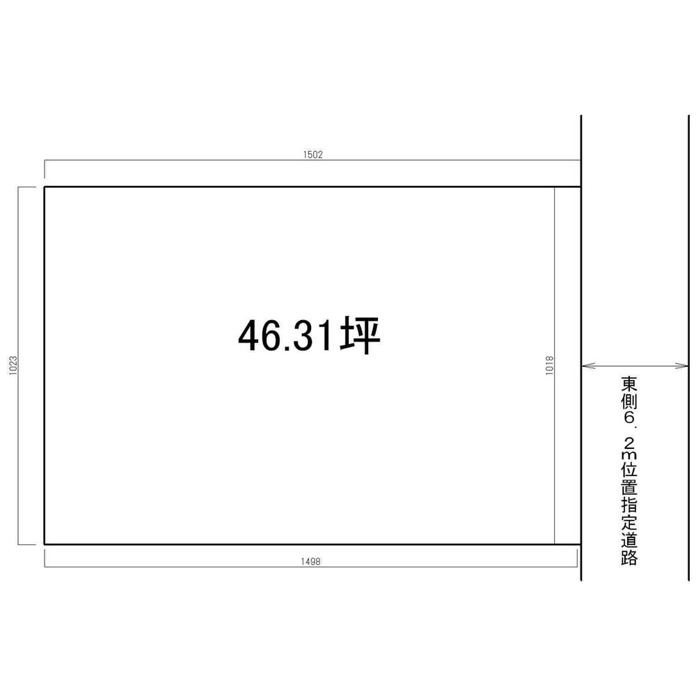 Compartment figure. Land price 6.5 million yen, Land area 153.1 sq m