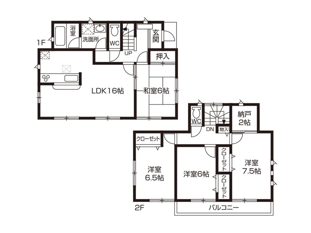 Floor plan. 16.8 million yen, 4LDK, Land area 173.95 sq m , Building area 101.65 sq m