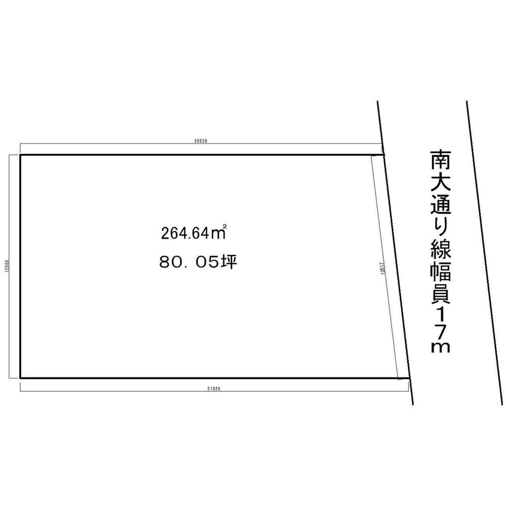 Compartment figure. Land price 10.5 million yen, It is a land area 264.64 sq m site 80 square meters commercial land. It is a profitable location. 