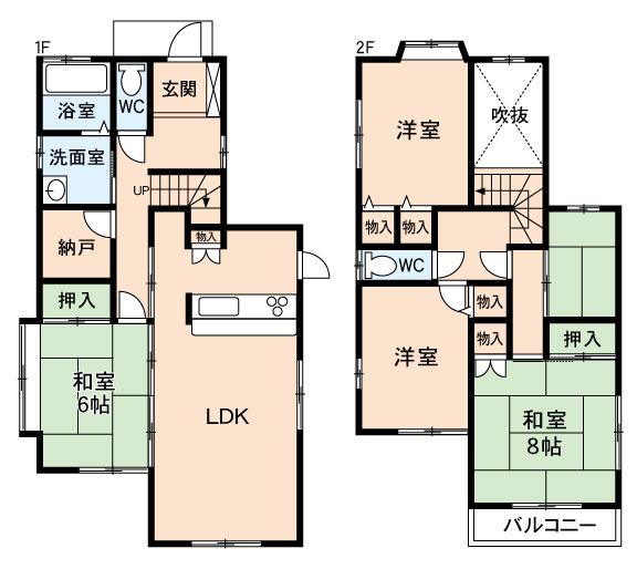 Floor plan. 10.8 million yen, 4LDK + S (storeroom), Land area 150.43 sq m , Building area 115.67 sq m