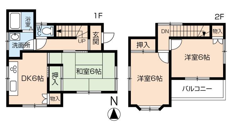 Floor plan. 8 million yen, 3DK, Land area 124.47 sq m , Building area 62.92 sq m