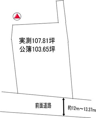 Compartment figure. Land price 9.8 million yen, Land area 356.39 sq m