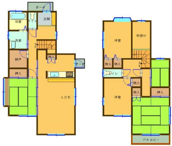 Floor plan. 10.8 million yen, 4LDK+S, Land area 150.43 sq m , Is a floor plan of the building area 115.67 sq m easy-to-use 4SLDK