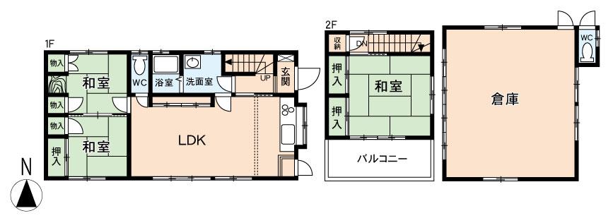 Floor plan. 8.8 million yen, 3LDK, Land area 490 sq m , Building area 80.32 sq m