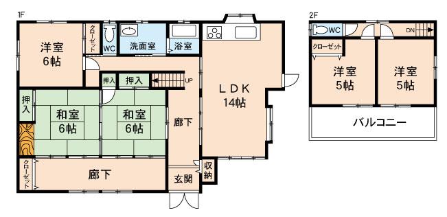 Floor plan. 24,900,000 yen, 5LDK, Land area 1,008 sq m , Building area 149.05 sq m