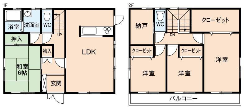 Floor plan. 17.8 million yen, 4LDK + S (storeroom), Land area 500.14 sq m , Building area 126 sq m