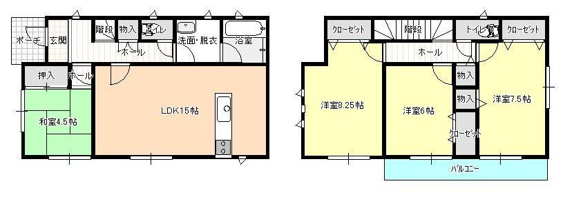 Floor plan. 19,990,000 yen, 4LDK, Land area 185.84 sq m , Building area 98.01 sq m