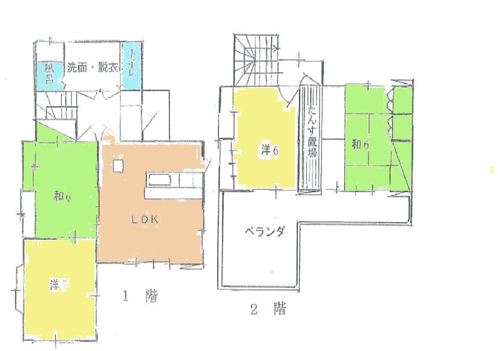 Floor plan. 16,900,000 yen, 4LDK, Land area 122.21 sq m , Building area 91.92 sq m floor plan