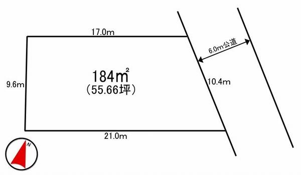 Compartment figure. Land price 15,610,000 yen, Land area 184 sq m
