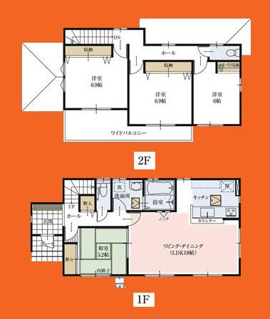 Floor plan. 22,900,000 yen, 3LDK+S, Land area 158 sq m , Building area 104.33 sq m