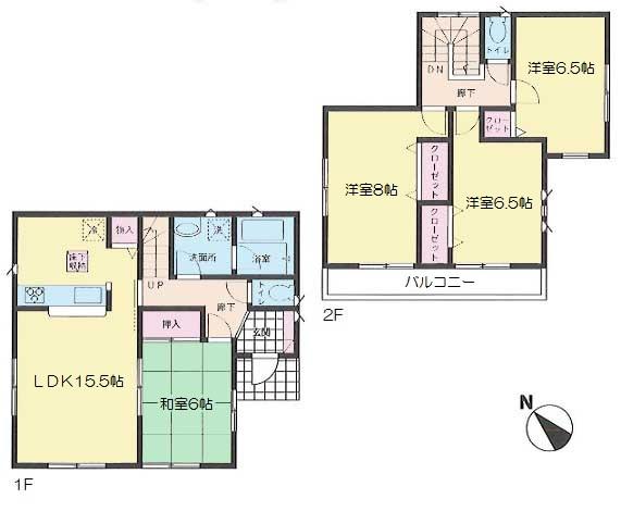 Floor plan. (1 Building), Price 25,800,000 yen, 4LDK, Land area 163.61 sq m , Building area 97.2 sq m