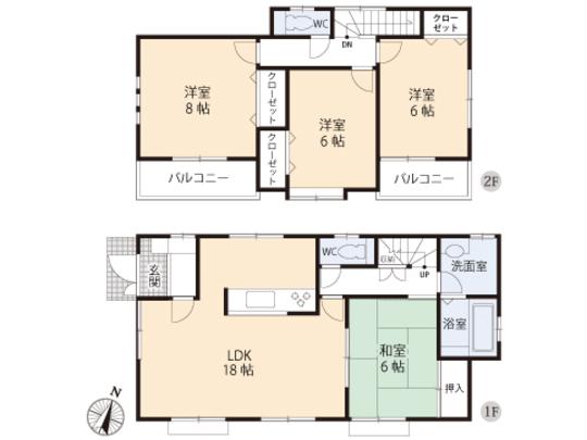 Floor plan. 21,800,000 yen, 4LDK, Land area 170.73 sq m , Building area 103.09 sq m floor plan
