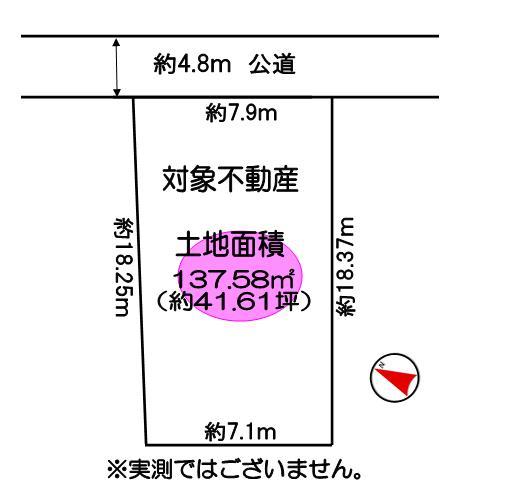 Compartment figure. Land price 10 million yen, Land area 137.58 sq m