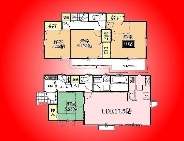 Floor plan. 24,800,000 yen, 4LDK, Land area 148.97 sq m , Building area 103.71 sq m