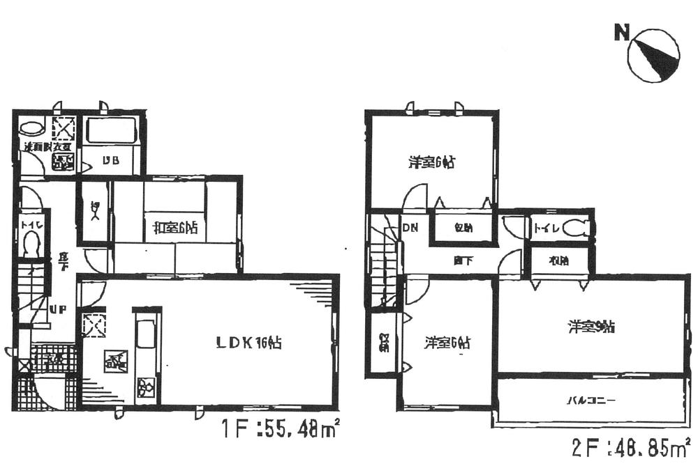 Floor plan. (Building 2), Price 18,800,000 yen, 4LDK, Land area 240.65 sq m , Building area 104.33 sq m
