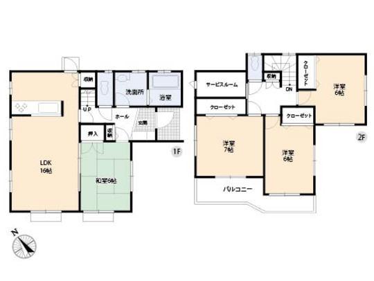 Floor plan. 21.9 million yen, 4LDK, Land area 169.84 sq m , Building area 104.33 sq m floor plan