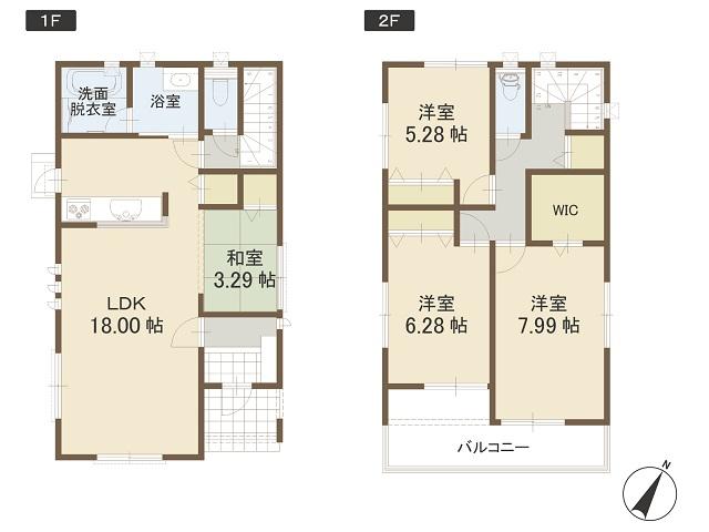 Floor plan. (11 Building), Price 33,900,000 yen, 3LDK, Land area 127.3 sq m , Building area 101.64 sq m