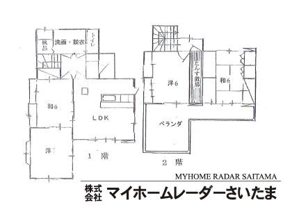 Floor plan. 16.5 million yen, 4LDK + S (storeroom), Land area 122.21 sq m , Building area 91.92 sq m attic with storage  ☆ Your whole family is very happy at the firm 4LDK  ☆ Popular Hikawa-cho Living environment is good and peace of mind.  ☆ Balcony spacious, Washing thing is also very comfortable.